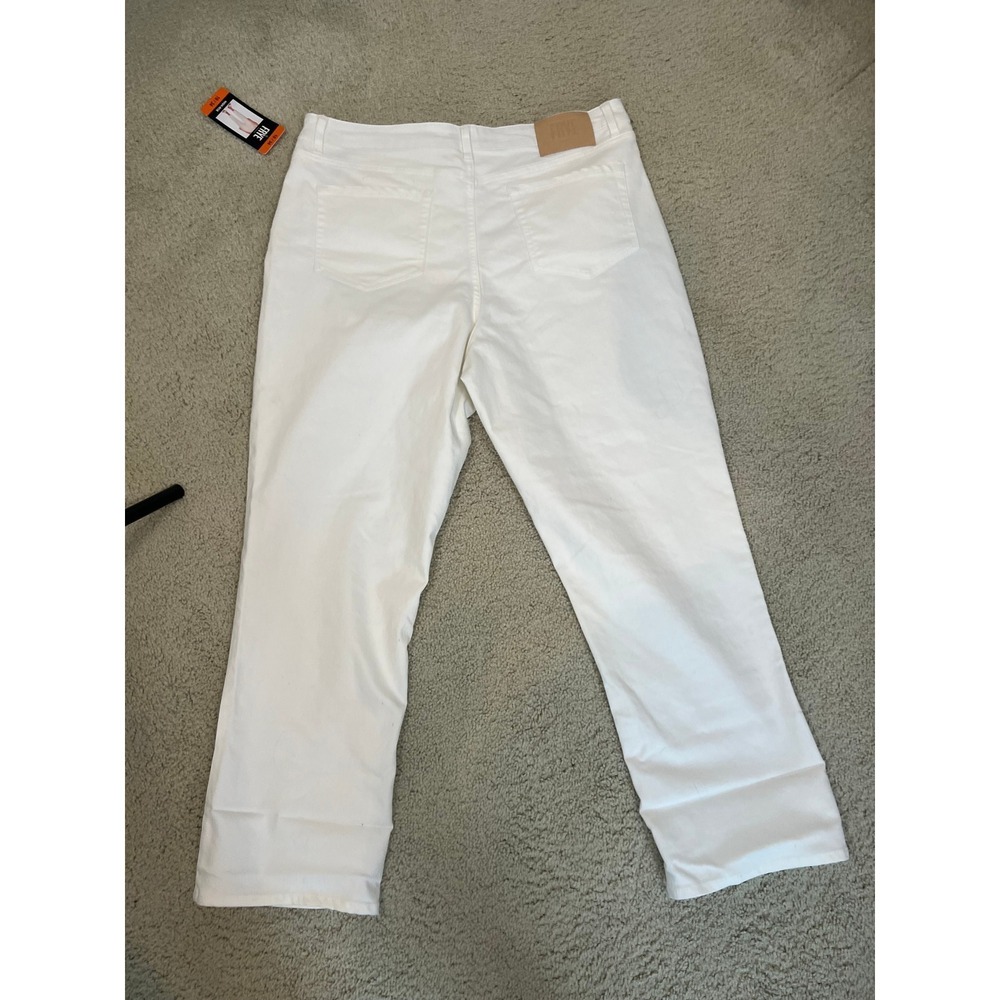 Frye Womens High Rise Straight Leg Jeans White Stretch Denim 16/34 NWT (IN#48)